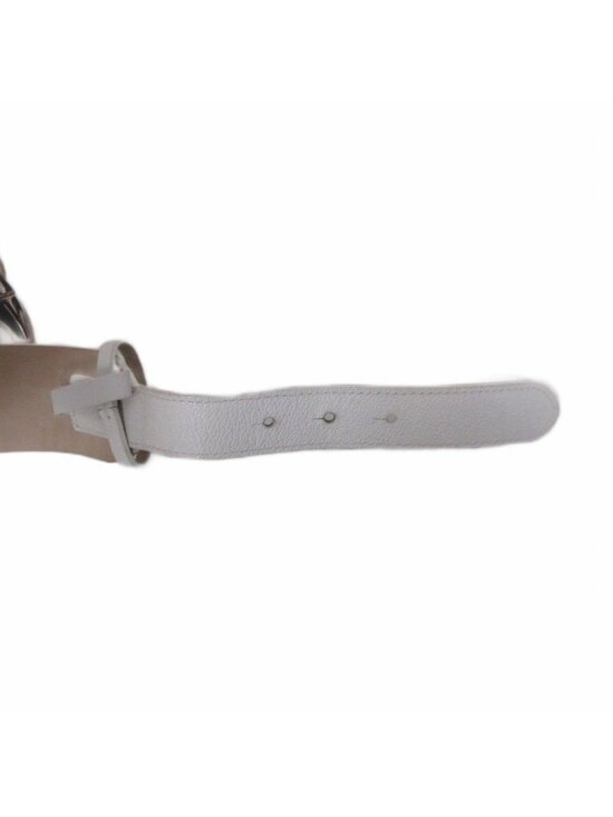 Bvlgari Round Buckle Belt Leather White main image 6